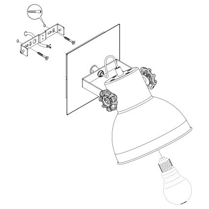 Eglo 43431 - Wandlamp BARNSTAPLE 2 1xE27/28W/230V