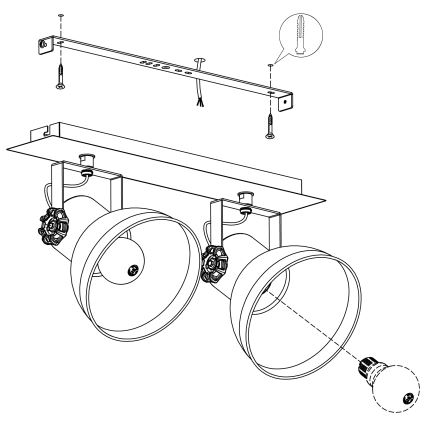 Eglo - Spot 2xE27/40W/230V