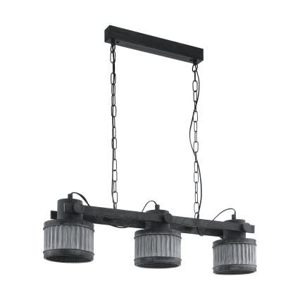 Eglo - Hanglamp aan ketting 3xE27/28W/230V