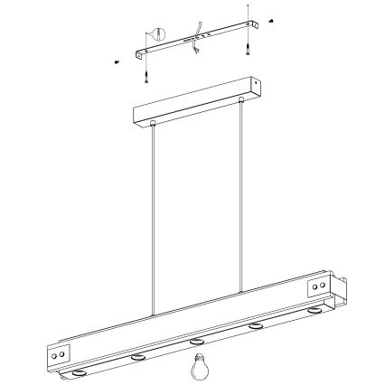 Eglo - Hanglamp aan koord 5xE27/60W/230V