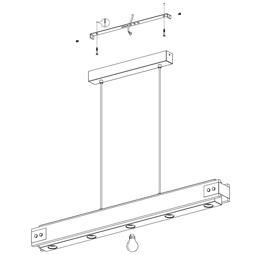 Eglo - Hanglamp aan koord 5xE27/60W/230V