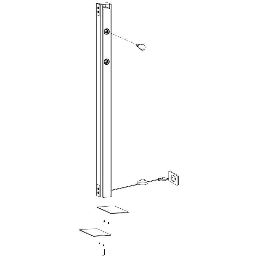 Eglo - Vloerlamp 4xE27/60W/230V