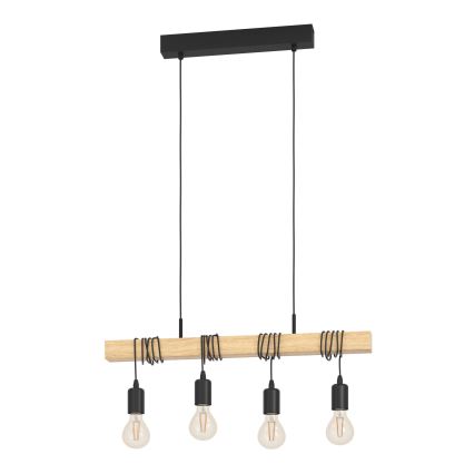 Eglo - Hanglamp aan een koord TOWNSHEND 4xE27/60W/230V