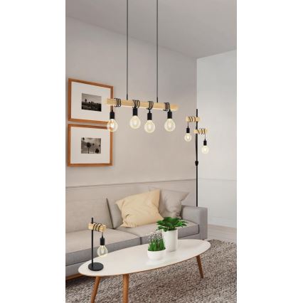 Eglo - Hanglamp aan een koord TOWNSHEND 4xE27/60W/230V