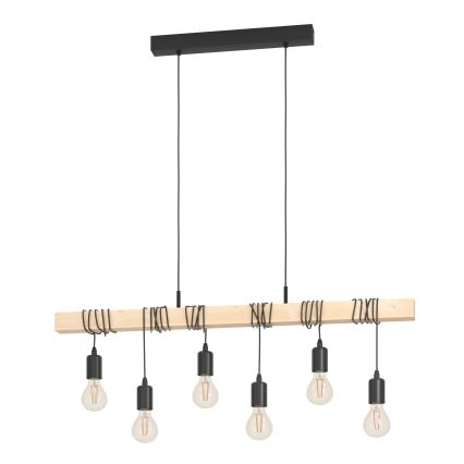 Eglo - Hanglamp aan een koord TOWNSHEND 6xE27/60W/230V