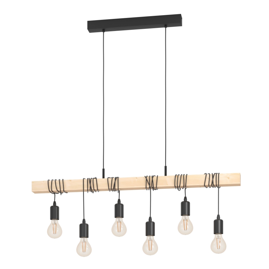 Eglo - Hanglamp aan een koord TOWNSHEND 6xE27/60W/230V