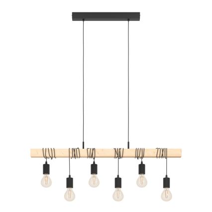 Eglo - Hanglamp aan een koord TOWNSHEND 6xE27/60W/230V