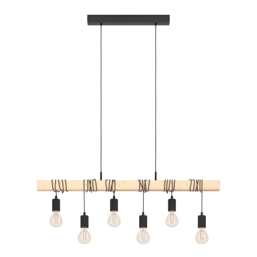 Eglo - Hanglamp aan een koord TOWNSHEND 6xE27/60W/230V