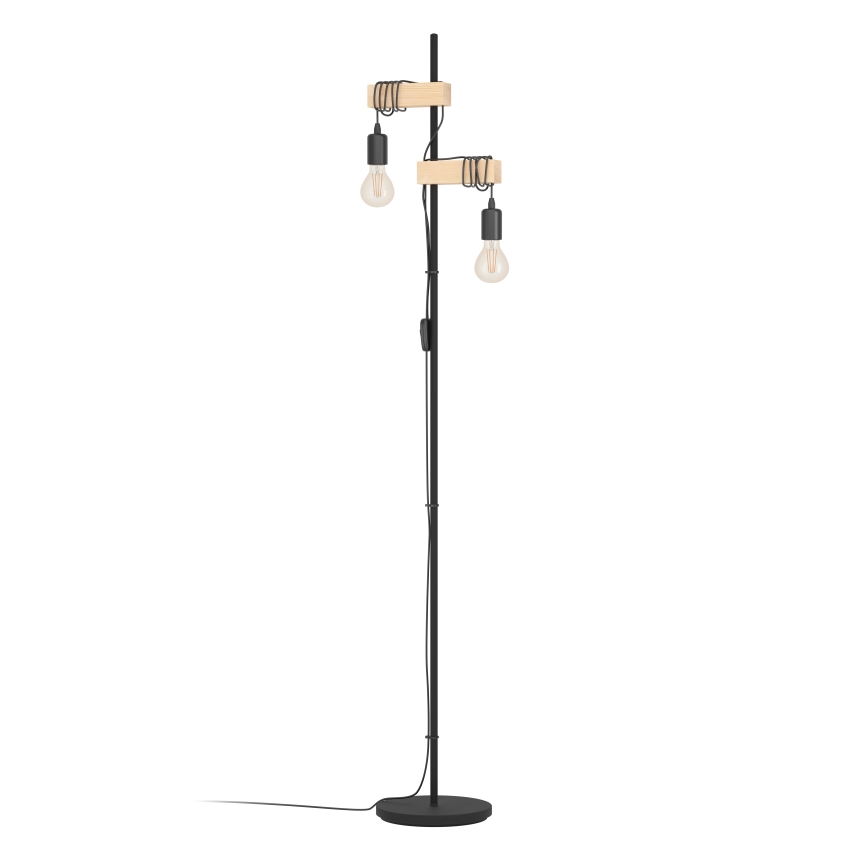 Eglo - Staande Lamp TOWNSHEND 2xE27/10W/230V - FSC gecertificeerd