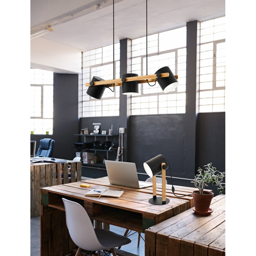 Eglo - Hanglamp aan een koord 3xE27/60W/230V