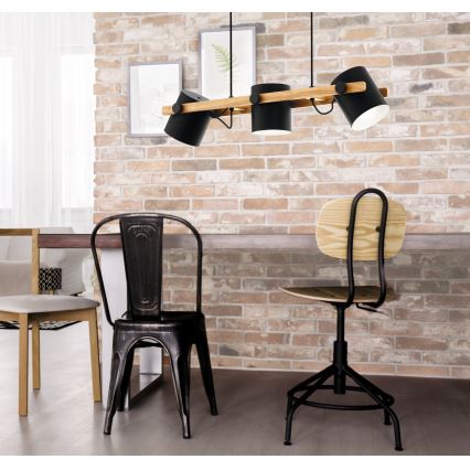 Eglo - Hanglamp met kabel, 3x E27, 60 W, 230 V