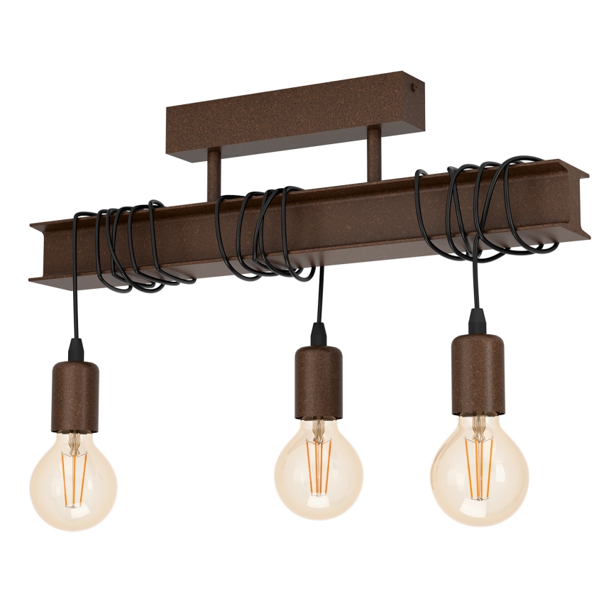 Eglo - Aan plafond gevestigde hanglamp TOWNSHEND 3xE27/60W/230V