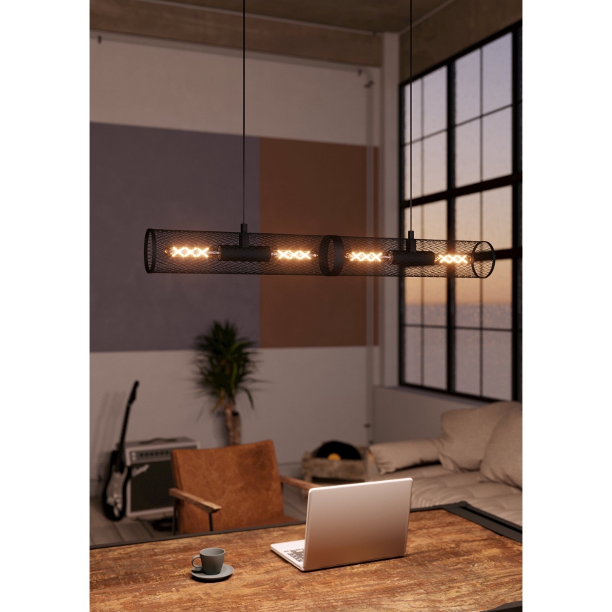 Eglo - Hanglamp aan een koord 4xE27/40W/230V