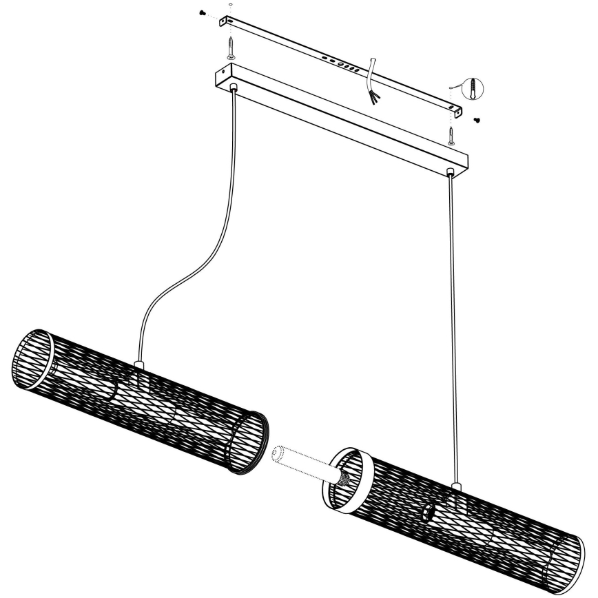 Eglo - Hanglamp aan een koord 4xE27/40W/230V