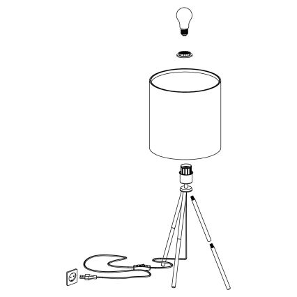 Eglo - Tafellamp 1xE27/40W/230V