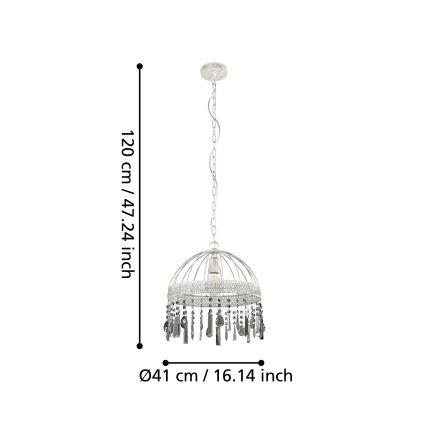 Eglo - Hanglamp aan een koord 1xE27/40W/230V