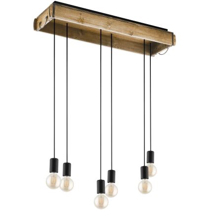 Eglo - Hanglamp aan een koord 6xE27/40W/230V