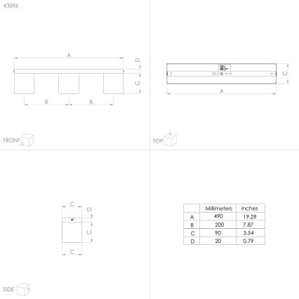 Eglo - Aan plafond gevestigde hanglamp 3xE27/40W/230V