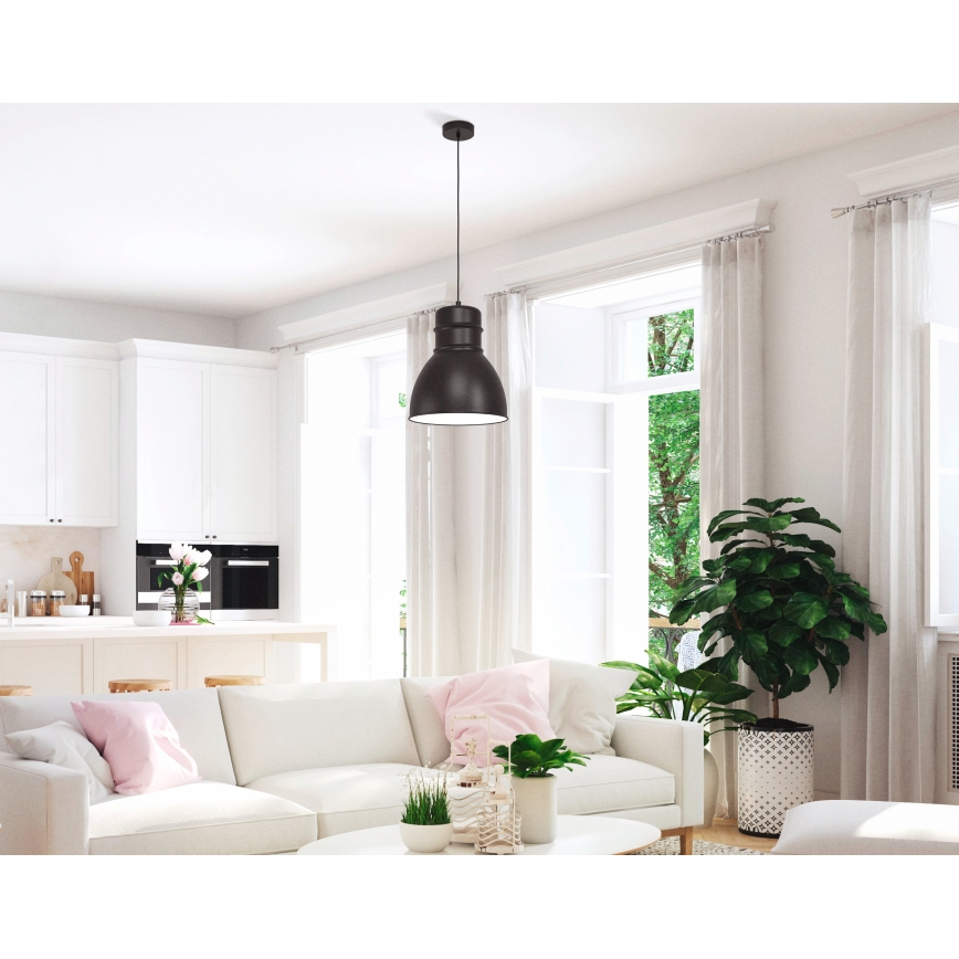 Eglo - Hanglamp aan een koord 1xE27/60W/230V zwart