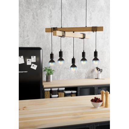 Eglo - Hanglamp aan een koord TOWNSHEND 5xE27/60W/230V