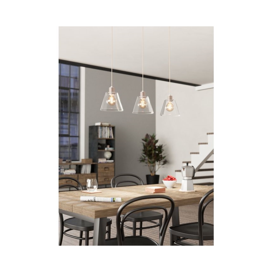 Eglo - Hanglamp aan een koord 3xE27/40W/230V