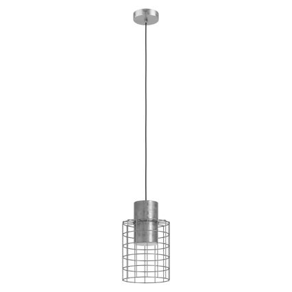 Eglo - Hanglamp aan koord 1xE27/40W/230V diameter 20 cm zilver