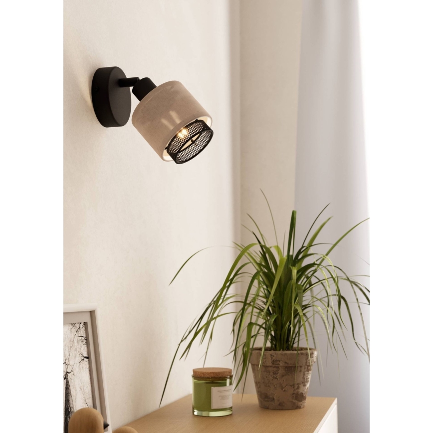 Eglo - Wandspot 1xE14/40W/230V zwart/beige