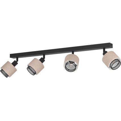 Eglo - Spot 4xE14/40W/230V zwart/beige