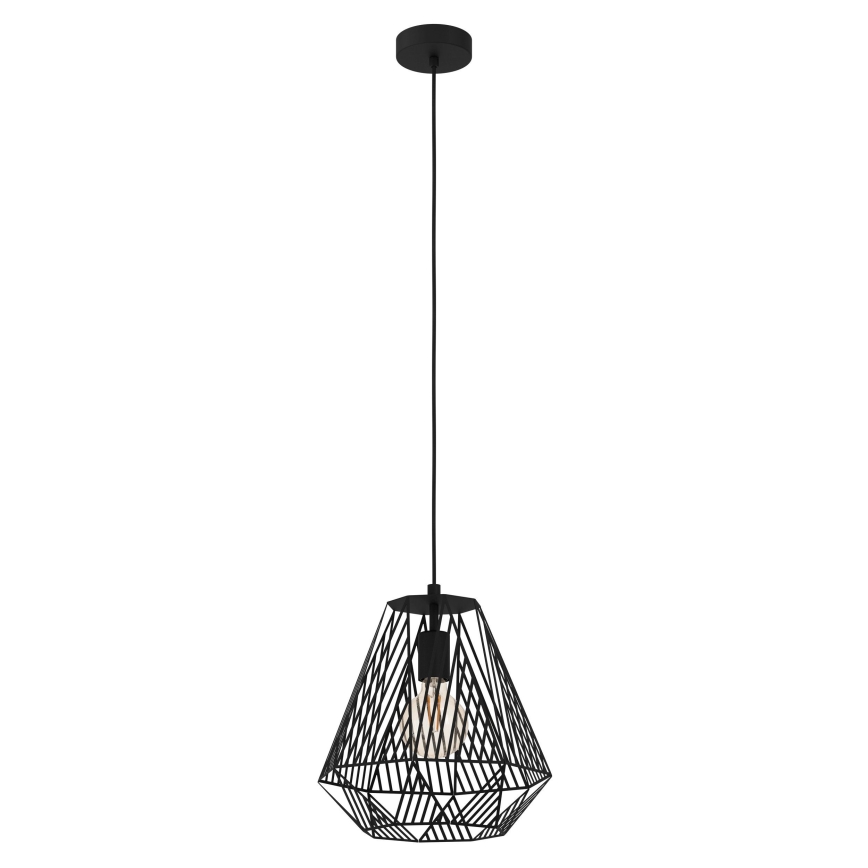 Eglo - Hanglamp aan een koord 1xE27/40W/230V zwart