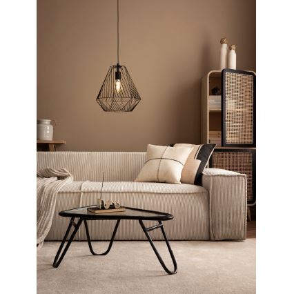 Eglo - Hanglamp aan een koord 1xE27/40W/230V zwart