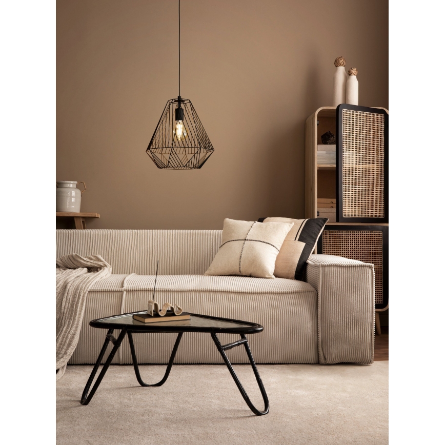 Eglo - Hanglamp aan een koord 1xE27/40W/230V zwart
