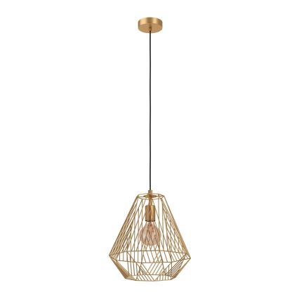 Eglo - Hanglamp aan een koord 1xE27/40W/230V goud