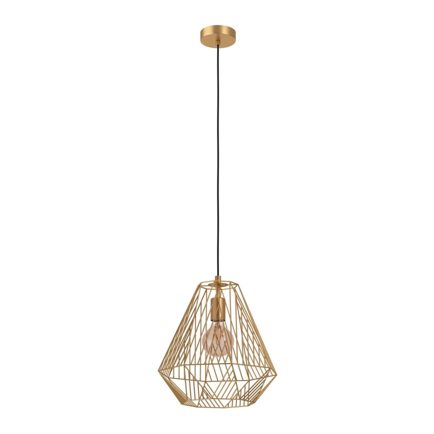 Eglo - Hanglamp aan een koord 1xE27/40W/230V goud