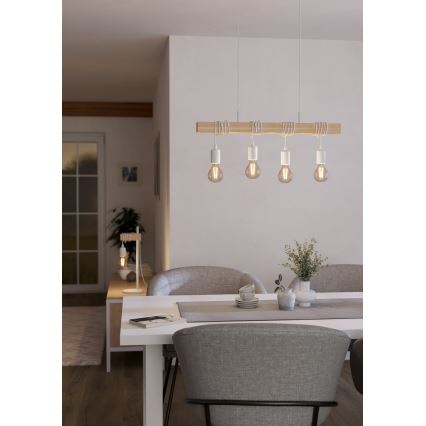 Eglo - Hanglamp aan een koord TOWNSHEND 4xE27/60W/230V