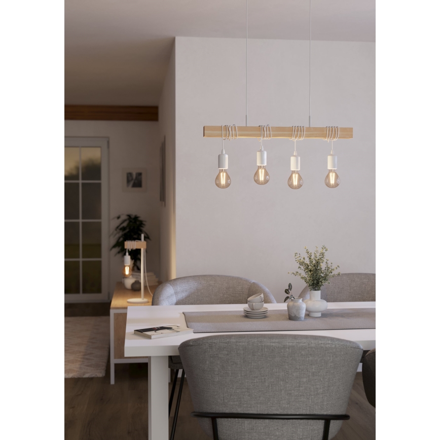 Eglo - Hanglamp aan een koord TOWNSHEND 4xE27/60W/230V