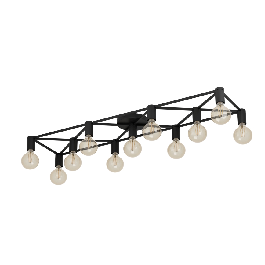 Eglo - Plafondlamp 11xE27/40W/230V zwart