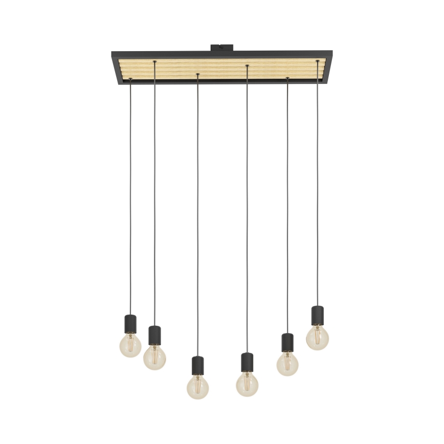 Eglo - Hanglamp aan een koord 6xE27/40W/230V