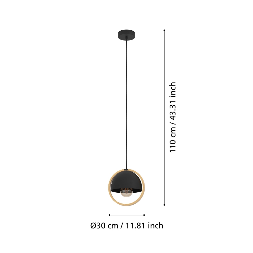 Eglo - Hanglamp aan een koord 1xE27/40W/230V