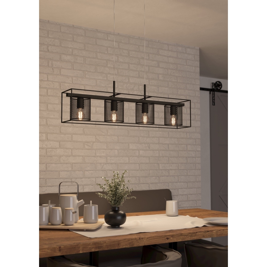 Eglo - Hanglamp aan kabel 4xE27/40W/230V