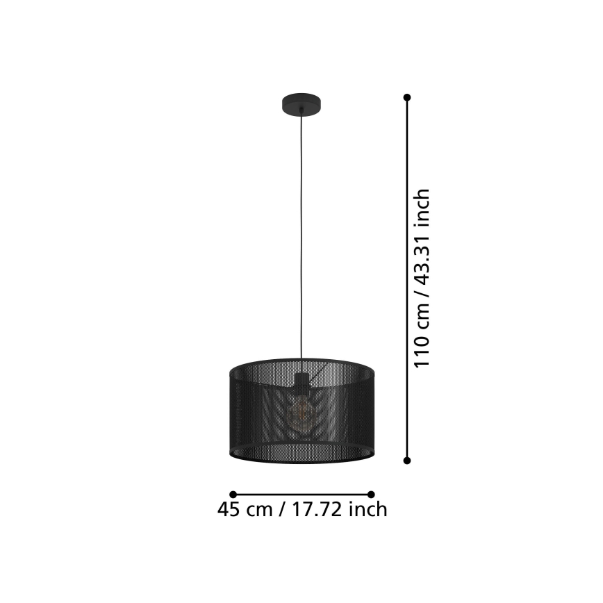 Eglo - Hanglamp aan een koord 1xE27/40W/230V