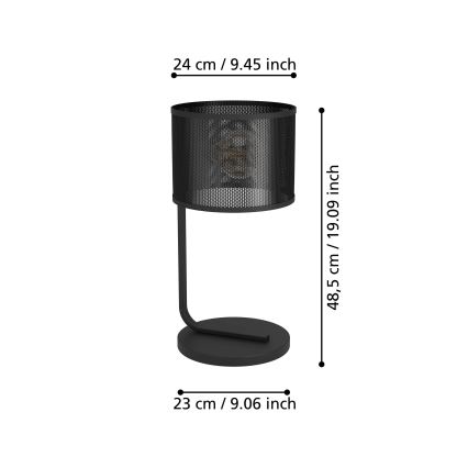 Eglo 43797 - Tafellamp MANBY 1xE27/40W/230V