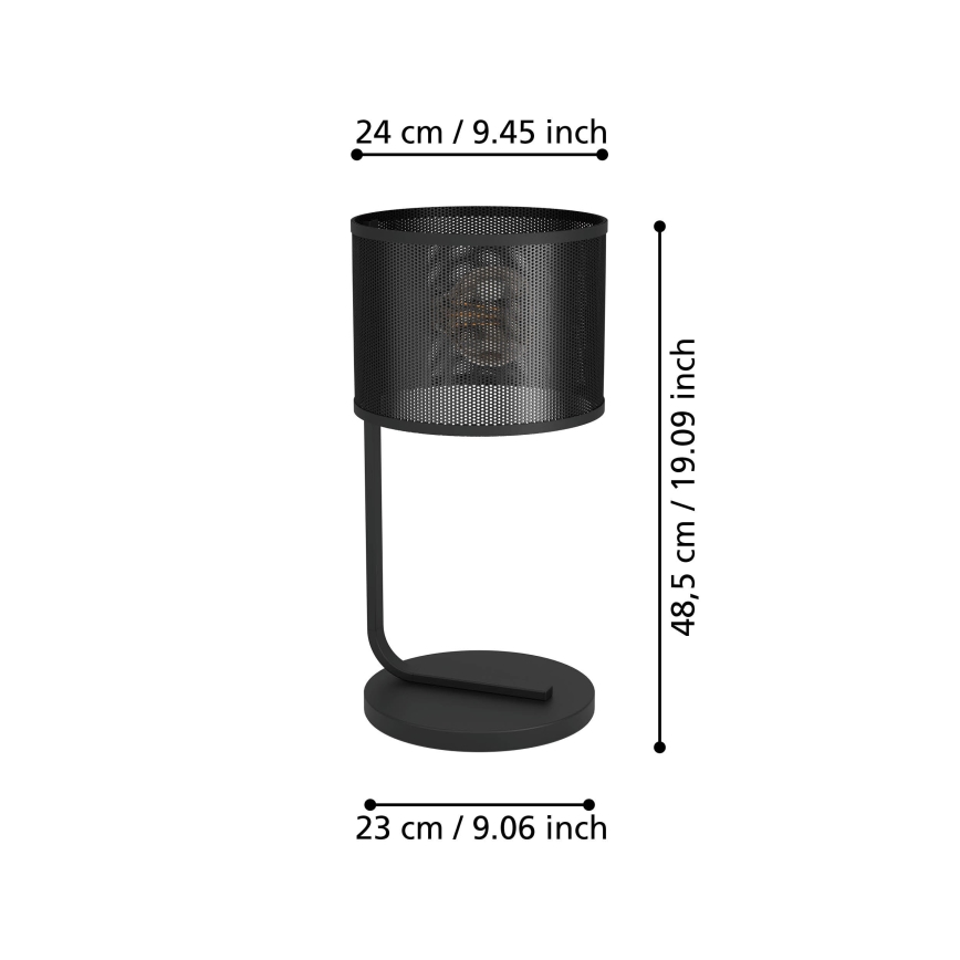 Eglo 43797 - Tafellamp MANBY 1xE27/40W/230V
