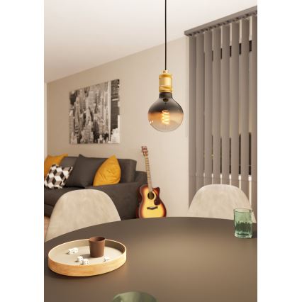 Eglo - Hanglamp aan kabel 1xE27/40W/230V goudkleurig