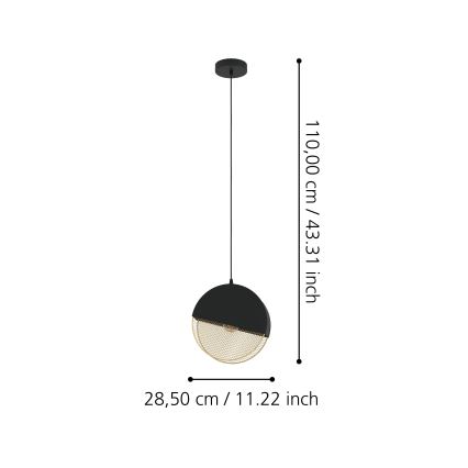 Eglo - Hanglamp aan een koord 1xE27/40W/230V