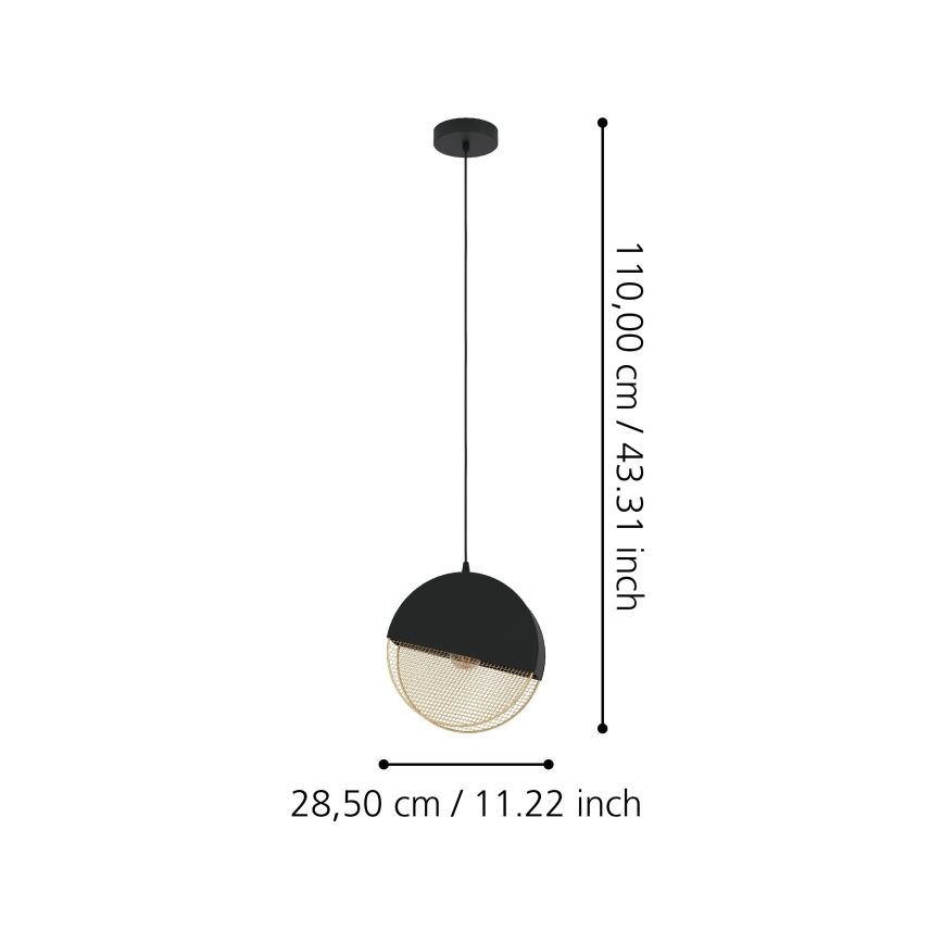 Eglo - Hanglamp aan een koord 1xE27/40W/230V