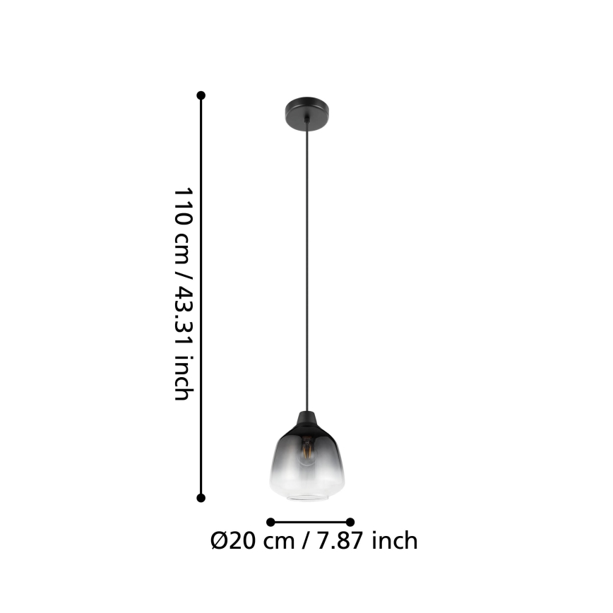 Eglo - Hanglamp aan een koord 1xE27/40W/230V