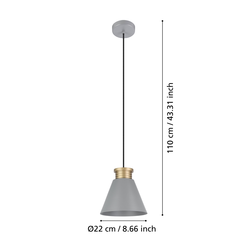 Eglo - Hanglamp aan kabel 1xE27/40W/230V