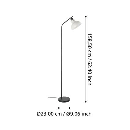 Eglo 43844 - Vloerlamp MATLOCK 1xE27/40W/230V