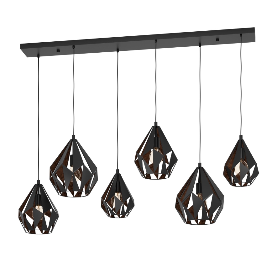 Eglo - Hanglamp aan kabel 6xE27/40W/230V