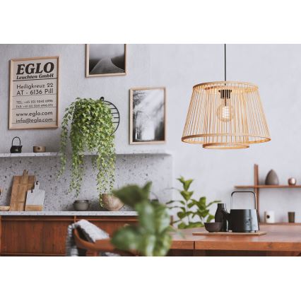 Eglo 43852 - Hanglamp aan een koord HYKEHAM 1xE27/40W/230V